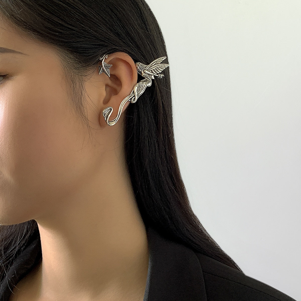 METAPIXEL Creature Punk Wrap Cartilage Earrings Jewelry Unique Accessories
