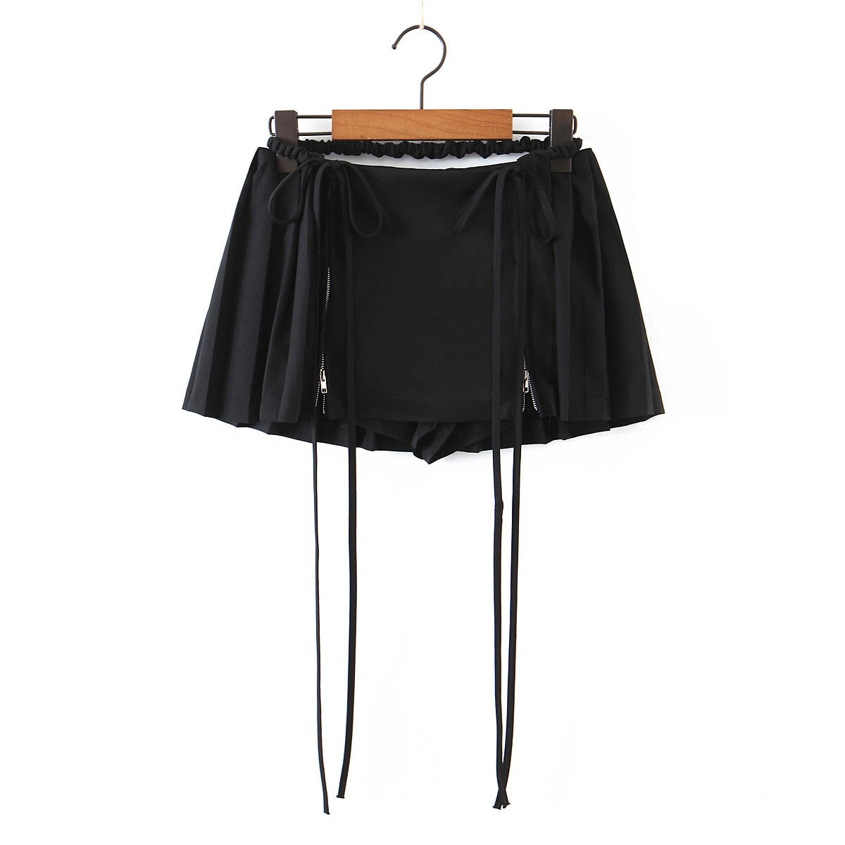 Pleated Bowtie Ribbon Mini Skort