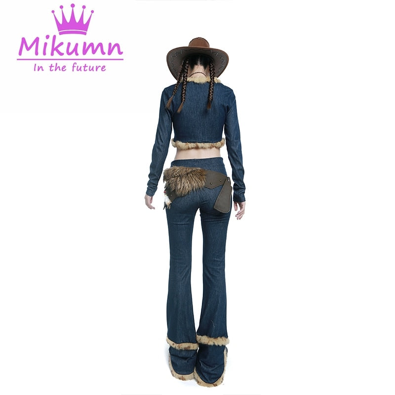 Fur Girly Denim Pants