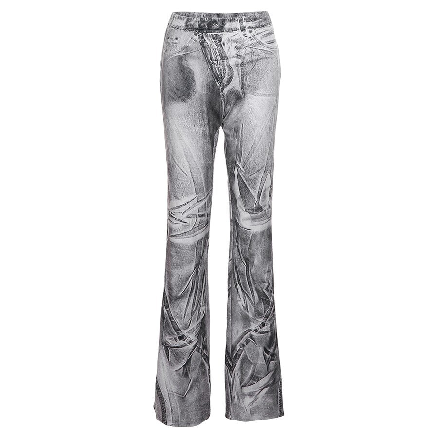 JUPITERBAE Bleach Wrinkle Street Denim Pants