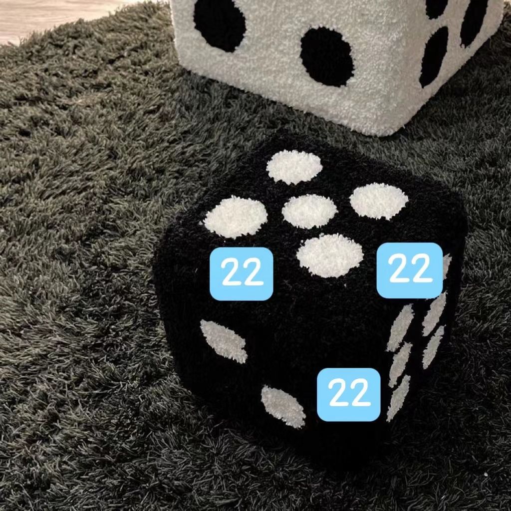 Velvet Dice Apartment Dorm Home Decor Ottoman Style