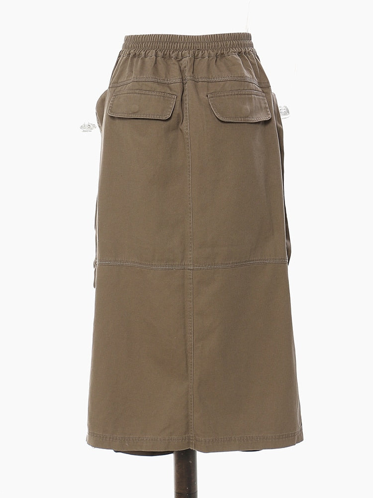 IN HIDING Cargo Zipper Pocket Storage Skirt