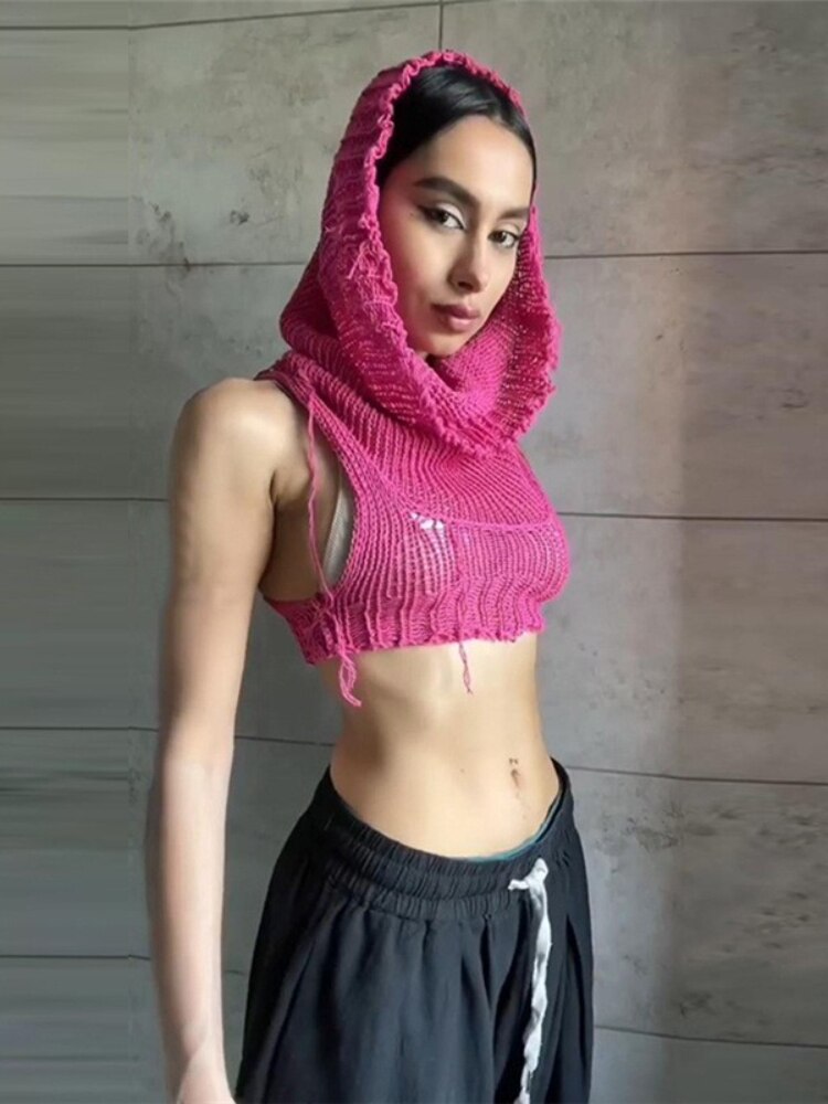 IN HIDING Knitted Hood Sweater