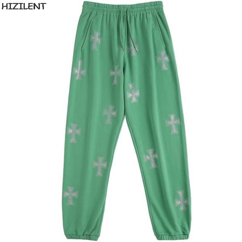 Rhinestone Sweatpants Streetwear Set