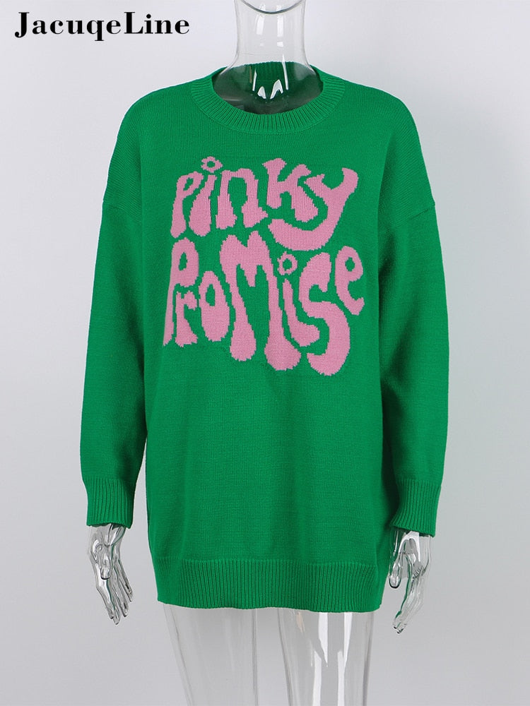 SHRUMI Pinky Promise Pullover Crewneck Sweater Sweatshirt