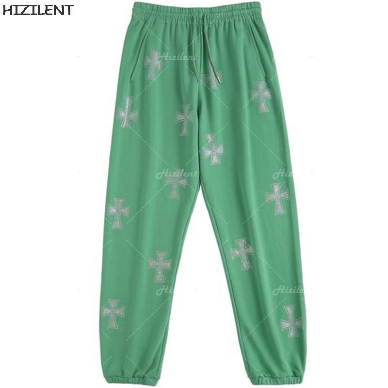 Rhinestone Sweatpants Streetwear Set