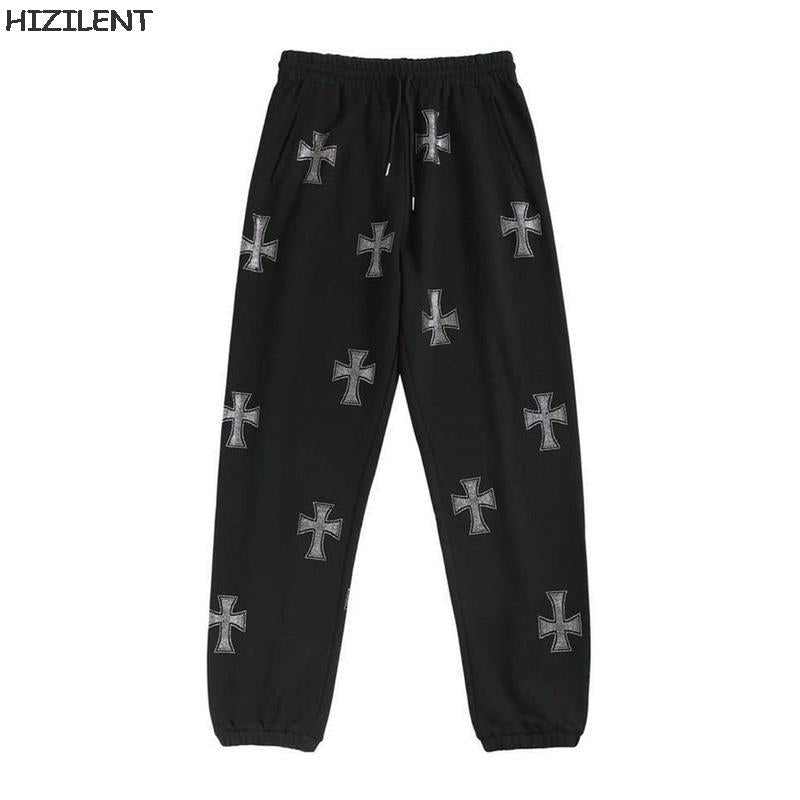 Rhinestone Sweatpants Streetwear Set