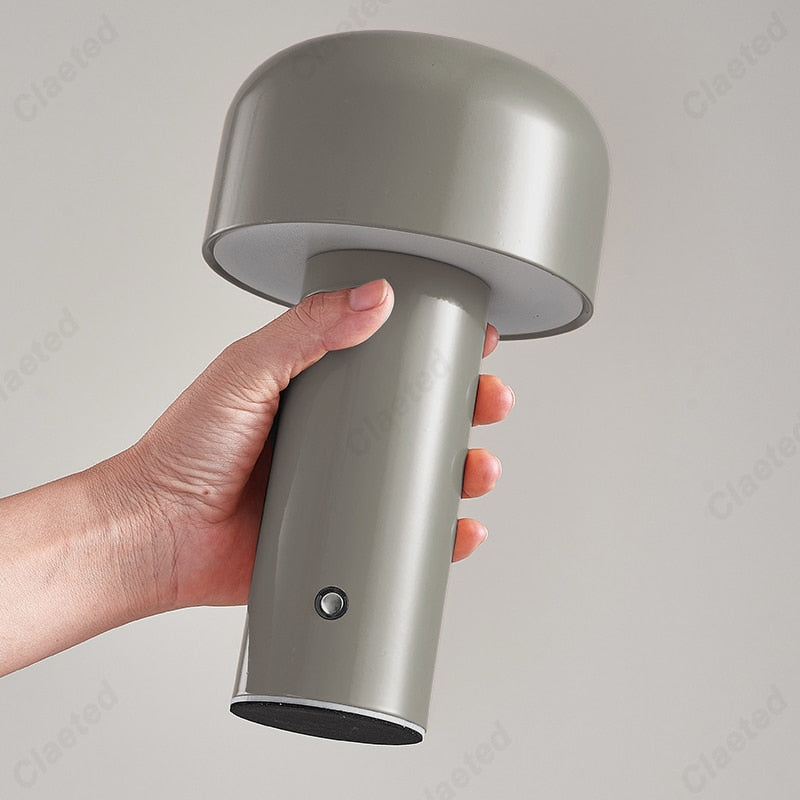 Italian Mushroom Table Reading Lamp Portable Cordless Touch Rechargeable