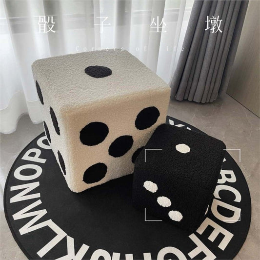 Velvet Dice Apartment Dorm Home Decor Ottoman Style