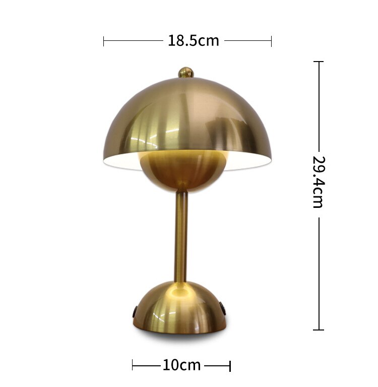 Mushroom Bud Desk Table Lamp Rechargeable Touch Nordic Home Bedroom Bedside Study Decorative Desk Lamp