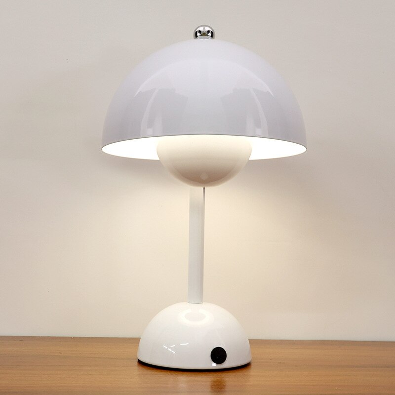 Mushroom Bud Desk Table Lamp Rechargeable Touch Nordic Home Bedroom Bedside Study Decorative Desk Lamp