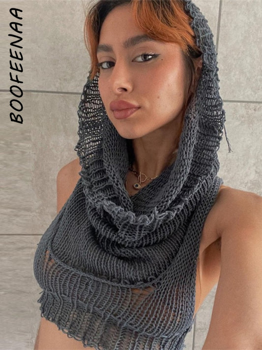 IN HIDING Knitted Hood Sweater