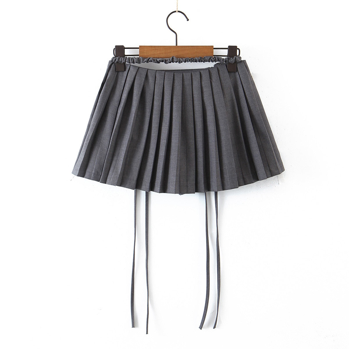 Pleated Bowtie Ribbon Mini Skort