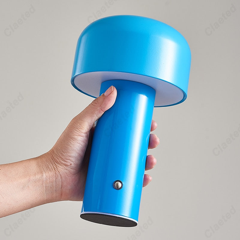 Italian Mushroom Table Reading Lamp Portable Cordless Touch Rechargeable