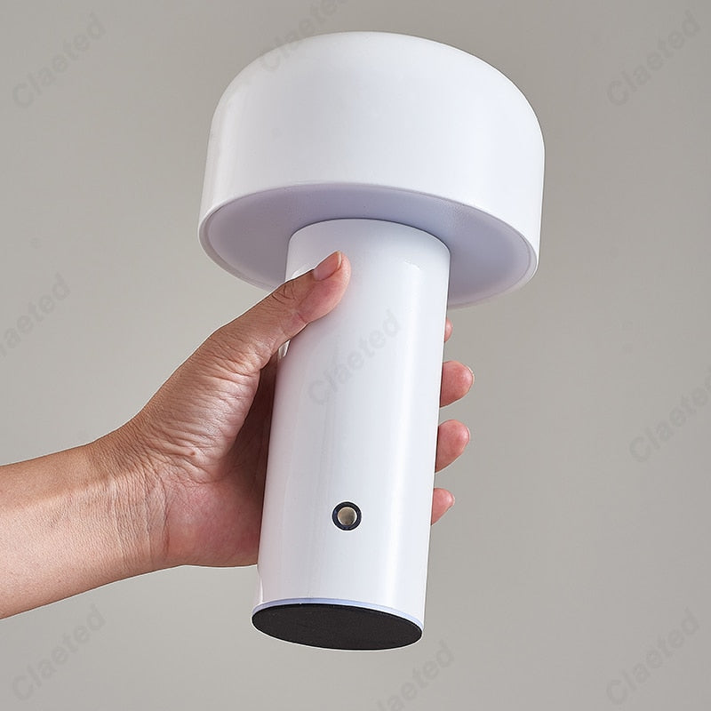 Italian Mushroom Table Reading Lamp Portable Cordless Touch Rechargeable